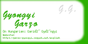 gyongyi garzo business card